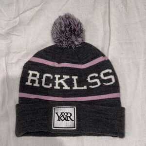 Young & Reckless Charcoal and Lavender Beanie